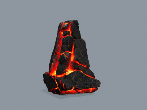 Lava rocks Model 3D
