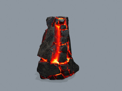 Lava rocks Model 3D