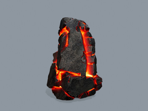 Lava rocks Model 3D