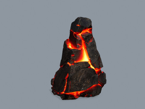 Lava rocks Model 3D