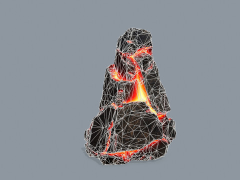 Lava rocks Model 3D