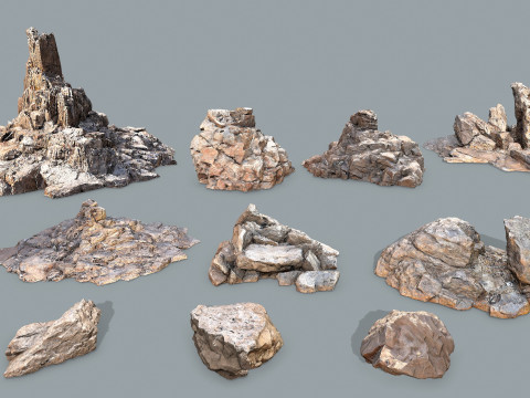 Arizona Desert Rocks 3D Model