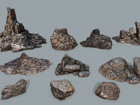 Arizona Desert Rocks 3D Model