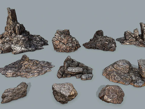 Arizona Desert Rocks 3D Model