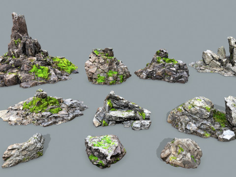 Cliff rocks 12 3D Модель