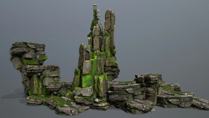 Cliff rocks 3D Model .c4d .max .obj .3ds .fbx .stl .blend 