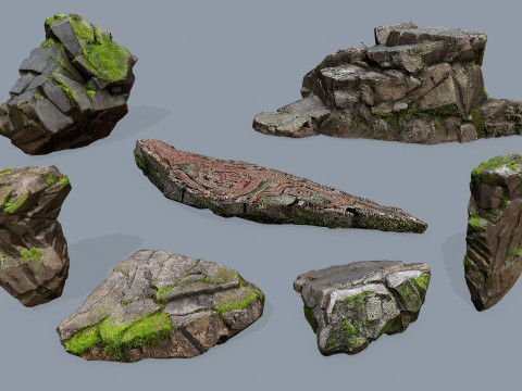 Maya rocks 3Dモデル