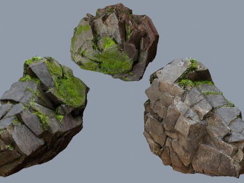 Maya rocks 3D Model