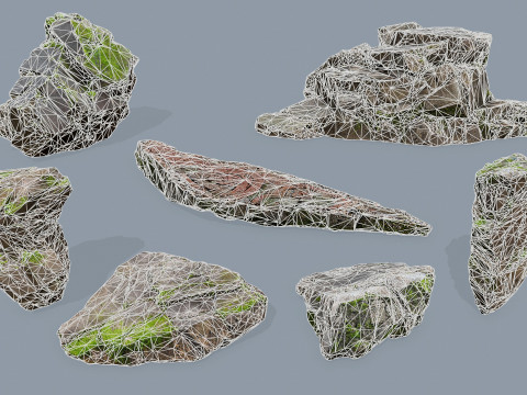 Maya rocks 3D Model