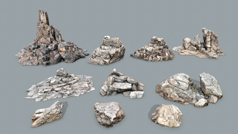 Desert rocks Modello 3D .c4d .max .obj .3ds .fbx .stl .blend 