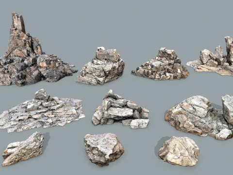 Пустынные скалы 3D Модель