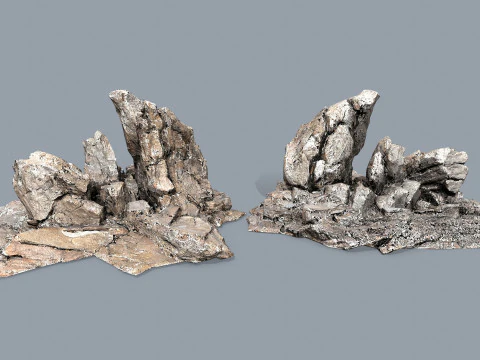 Desert rocks 3D Model