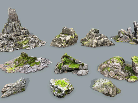 Cliff rocks 3D Model