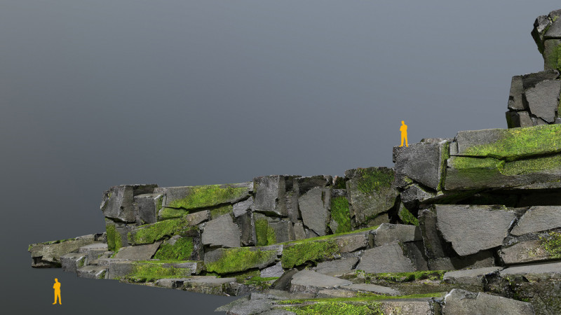 Mossy rocks 3D Model .c4d .max .obj .3ds .fbx .stl .blend 