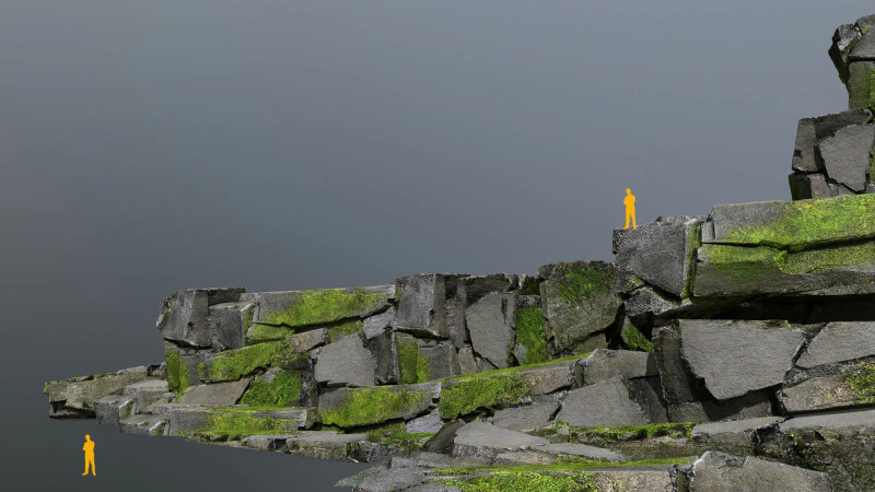 Mossy rocks 3D Model .c4d .max .obj .3ds .fbx .stl .blend 