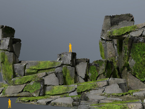Mossy rocks 3D Model