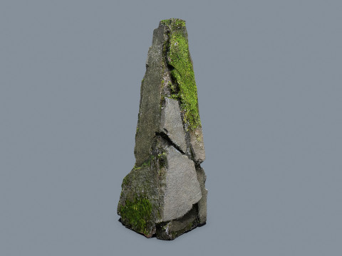 Mossy rocks 3D Model