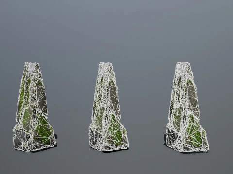 Mossy rocks 3D Model