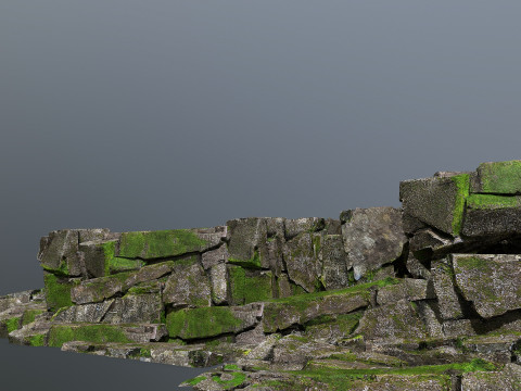 Mossy rocks 3D मॉडल