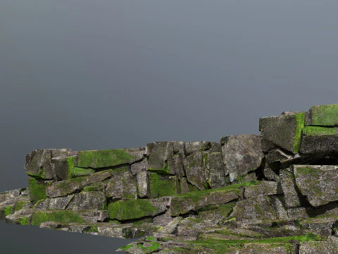 Mossy rocks 3D Model