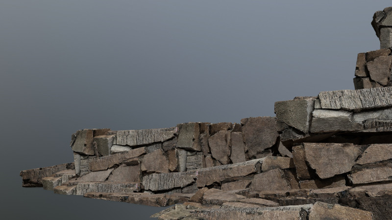 Cliff rocks 3D 모델 .c4d .max .obj .3ds .fbx .stl .blend 