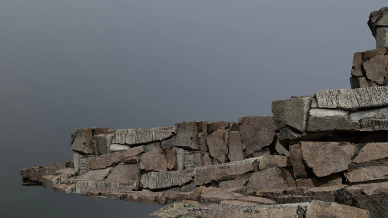 Cliff rocks 3D Model .c4d .max .obj .3ds .fbx .stl .blend 