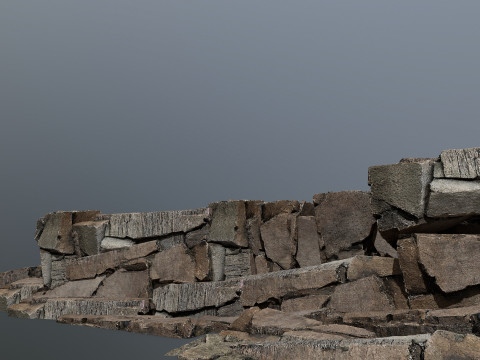 Cliff rocks 3D Model