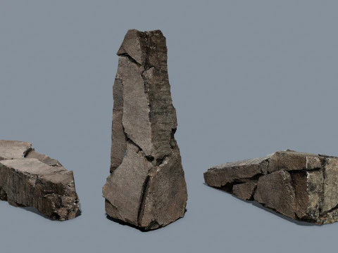 Cliff rocks 3D Model