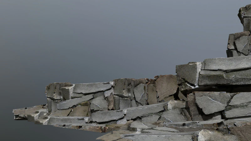 Cliff rocks 3D Model .c4d .max .obj .3ds .fbx .stl .blend 