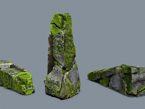 Rocce della foresta Modello 3D