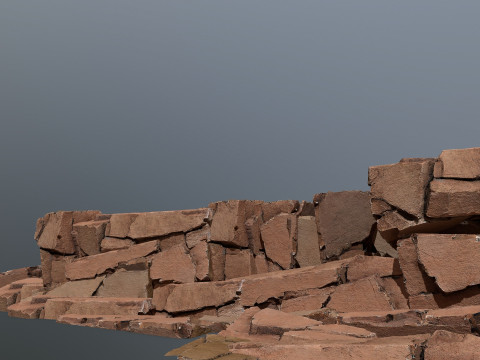 Desert cliff rocks Modelo 3D