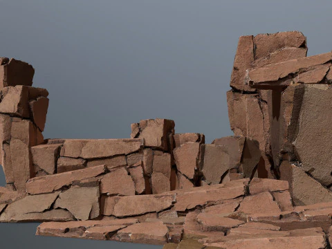 Desert cliff rocks 3D Model