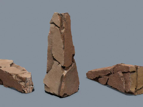 Desert cliff rocks 3D Model