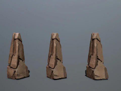 Desert cliff rocks 3D Model