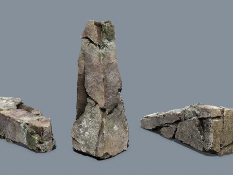 Desert cliff rocks 3D Model