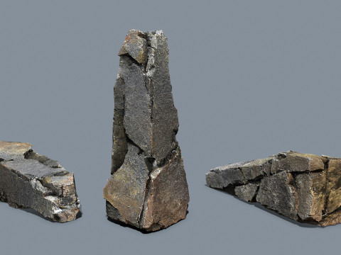 Volcanic rocks Model 3D