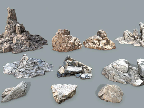 Desert rocks 3D Model