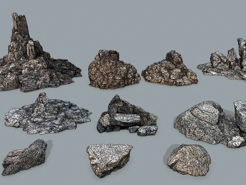Desert rocks 3D Model