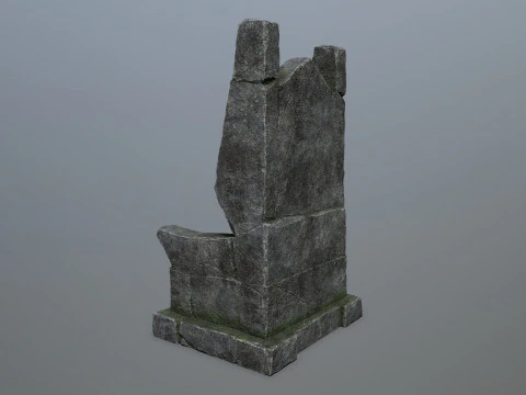 Stone Throne 3D Model