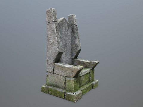 Stone Throne 3D Model