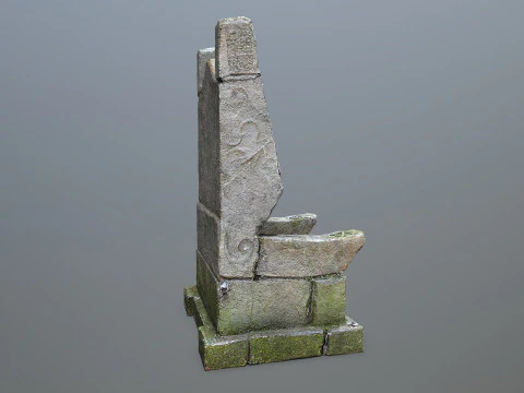 Trono di pietra Modello 3D