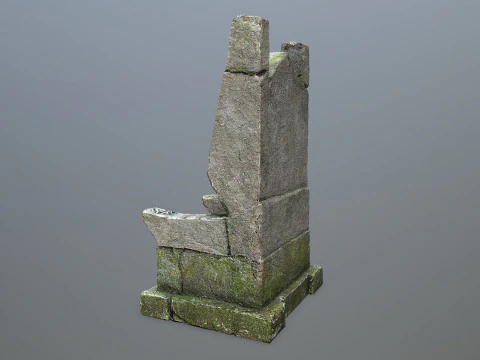 Trono di pietra Modello 3D