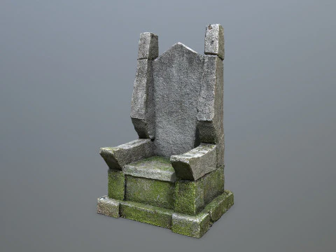 Trono di pietra Modello 3D