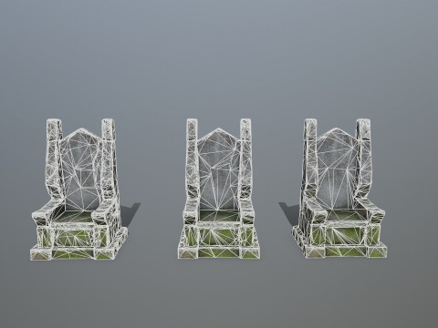 Stone Throne 3D Model