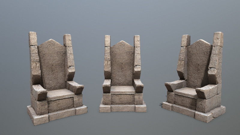 Stone Throne 3Dモデル .c4d .max .obj .3ds .fbx .stl .blend 
