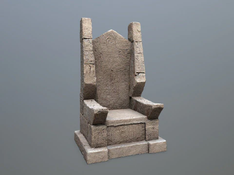 Trono di pietra Modello 3D