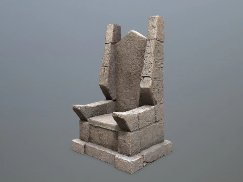Trono di pietra Modello 3D