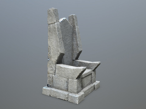Stone Throne Model 3D