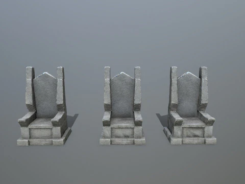Stone Throne 3D Model