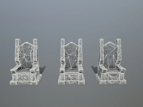 Stone Throne 3D Model